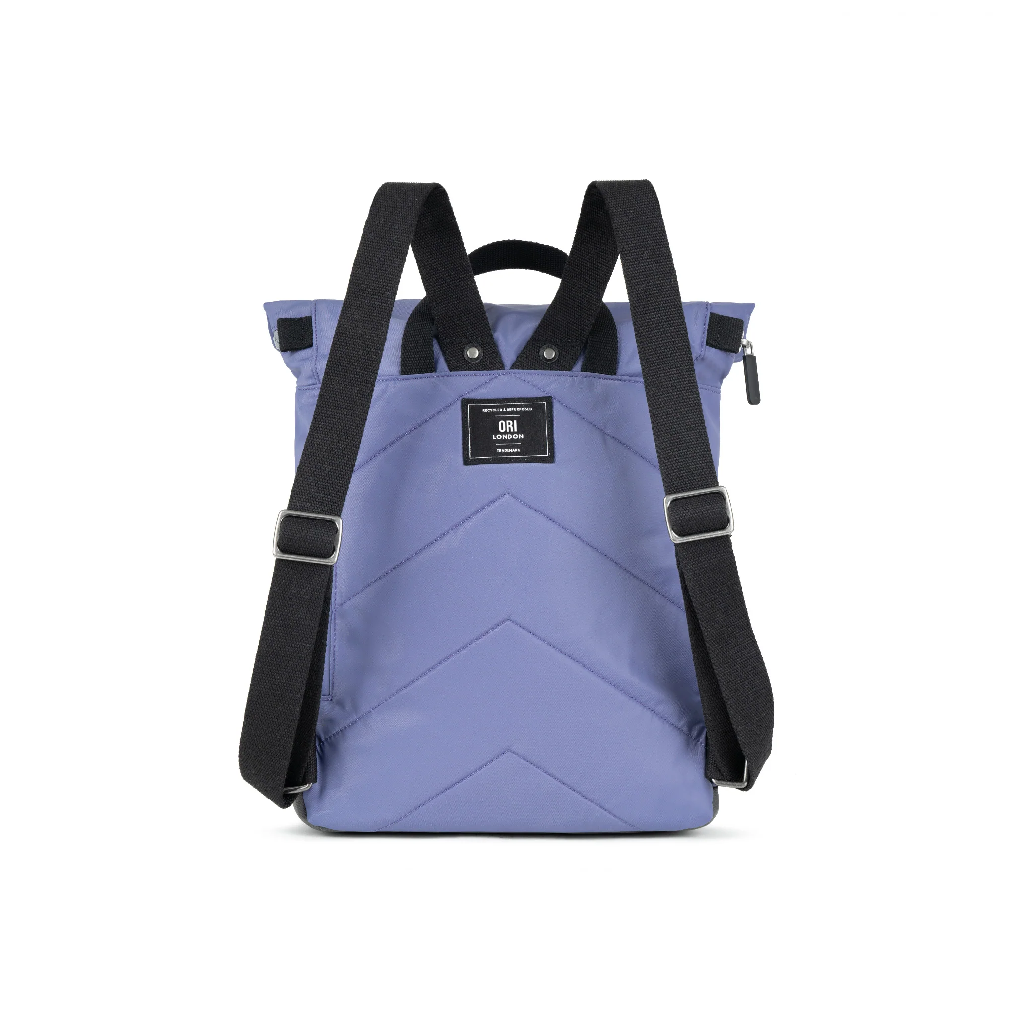 Black Label Canfield Roll Top Backpack in Dusted Peri - Image 3