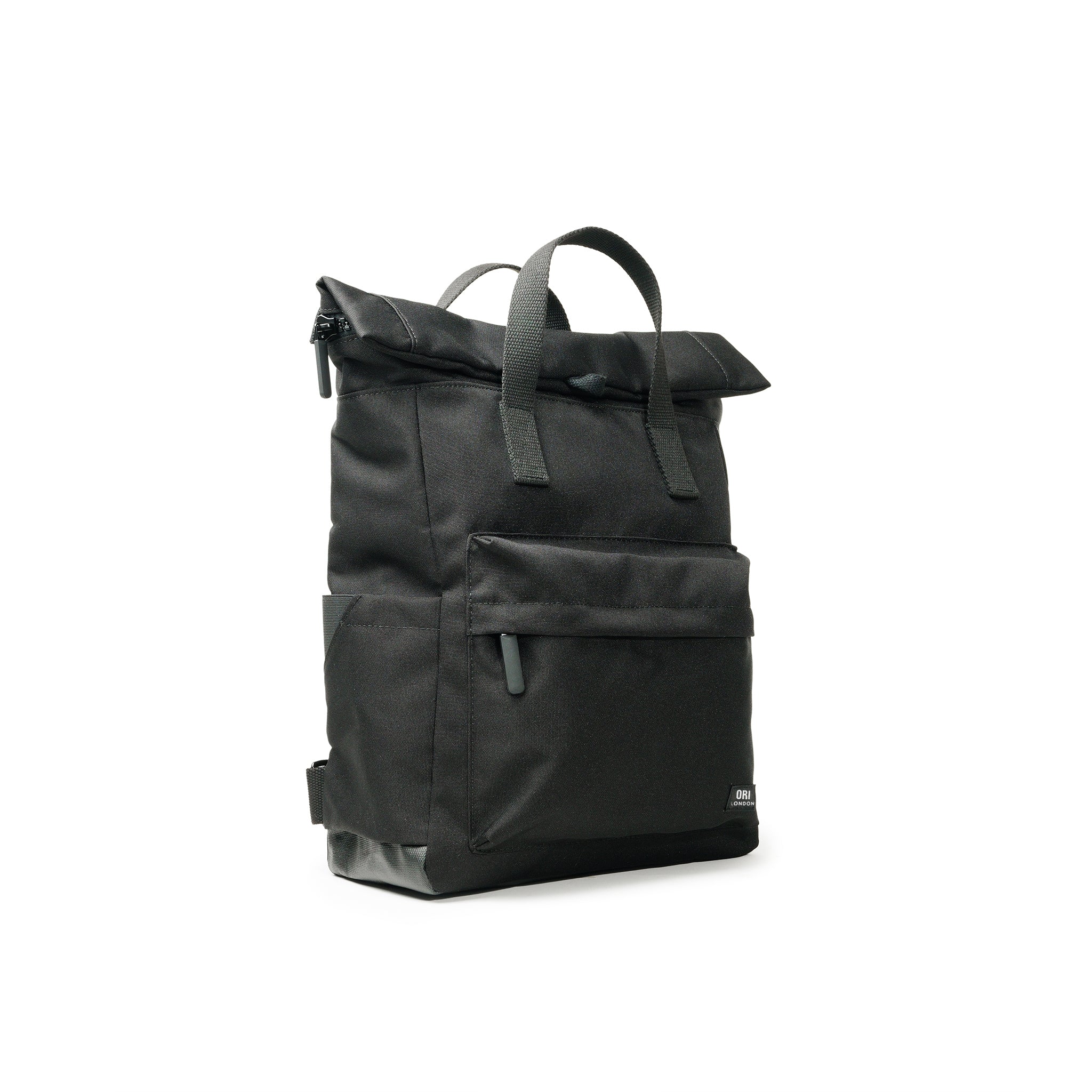All Black Canfield Roll Top Backpack in Ash - Image 2