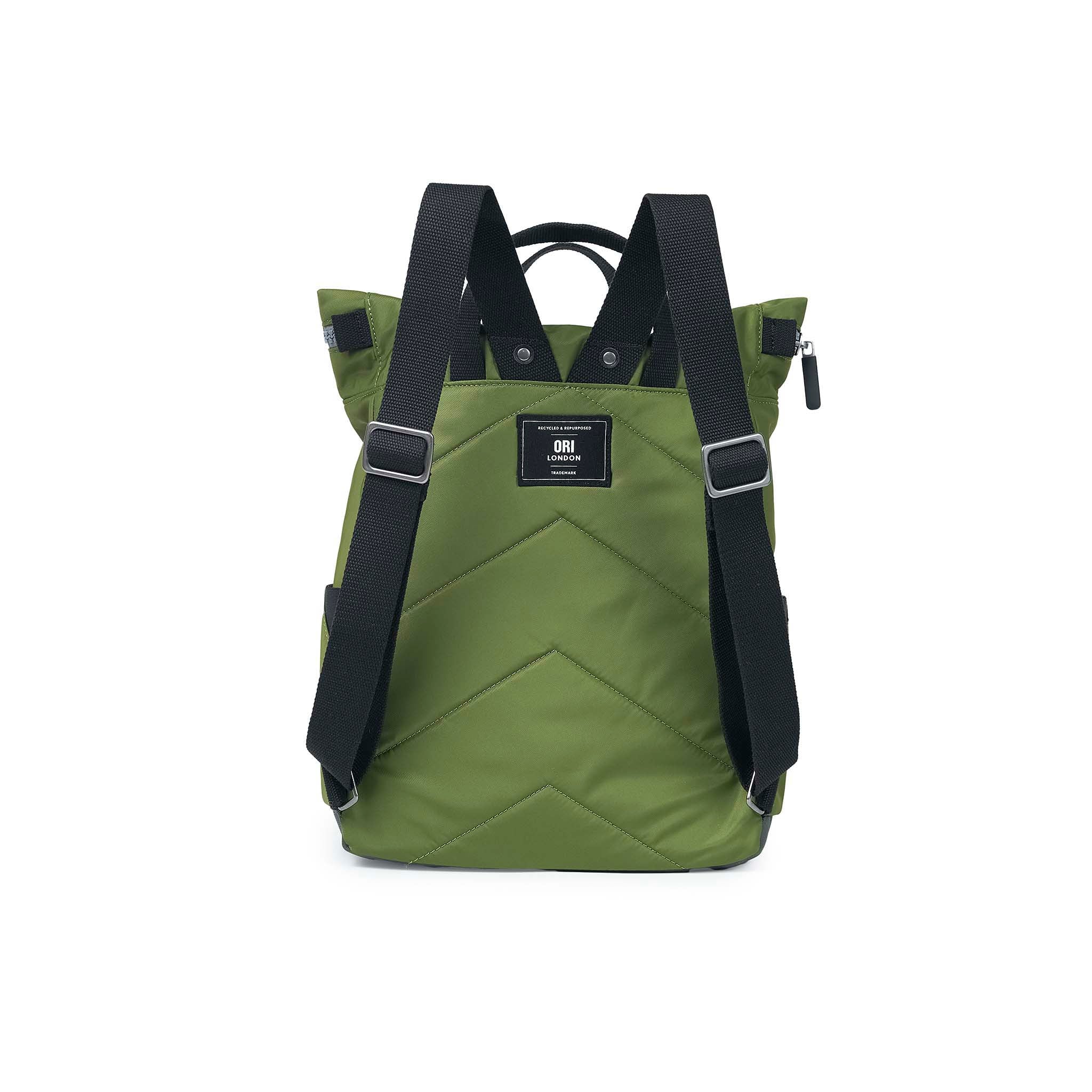 Black Label Canfield Roll Top Backpack in Avocado - Image 3