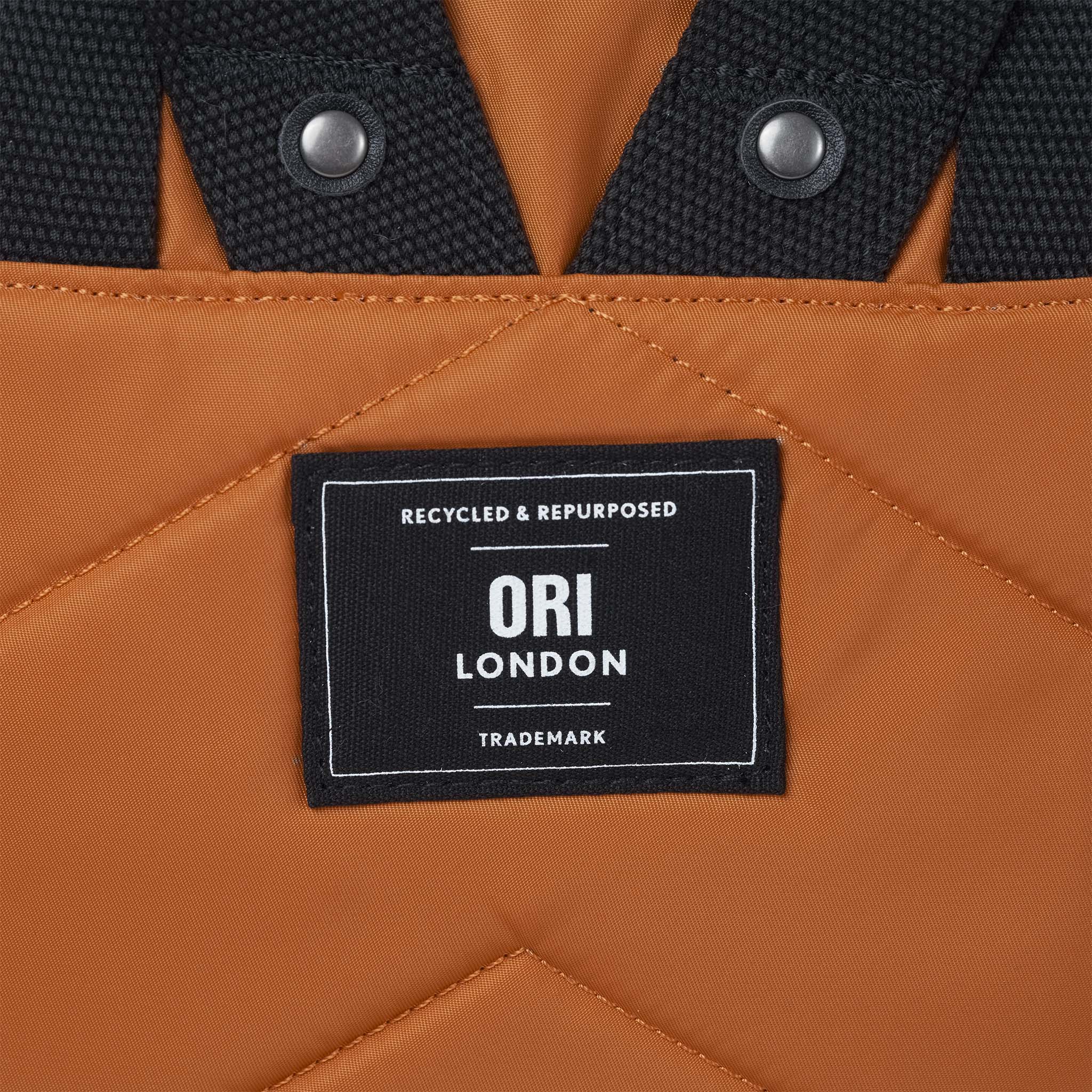 Black Label Canfield Roll Top Backpack in Burnt Orange - Image 4