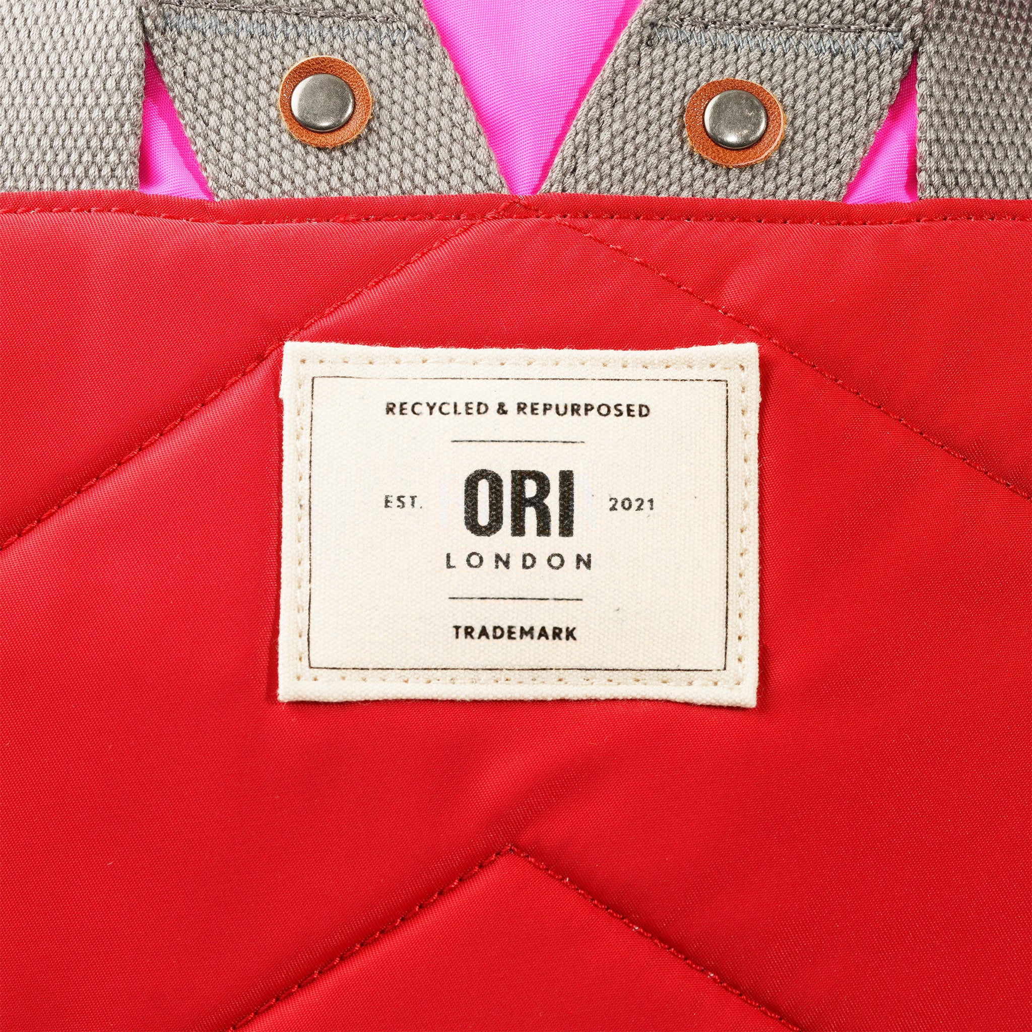 Creative Waste Canfield Backpack in Cranberry/Neon Pink - Image 4