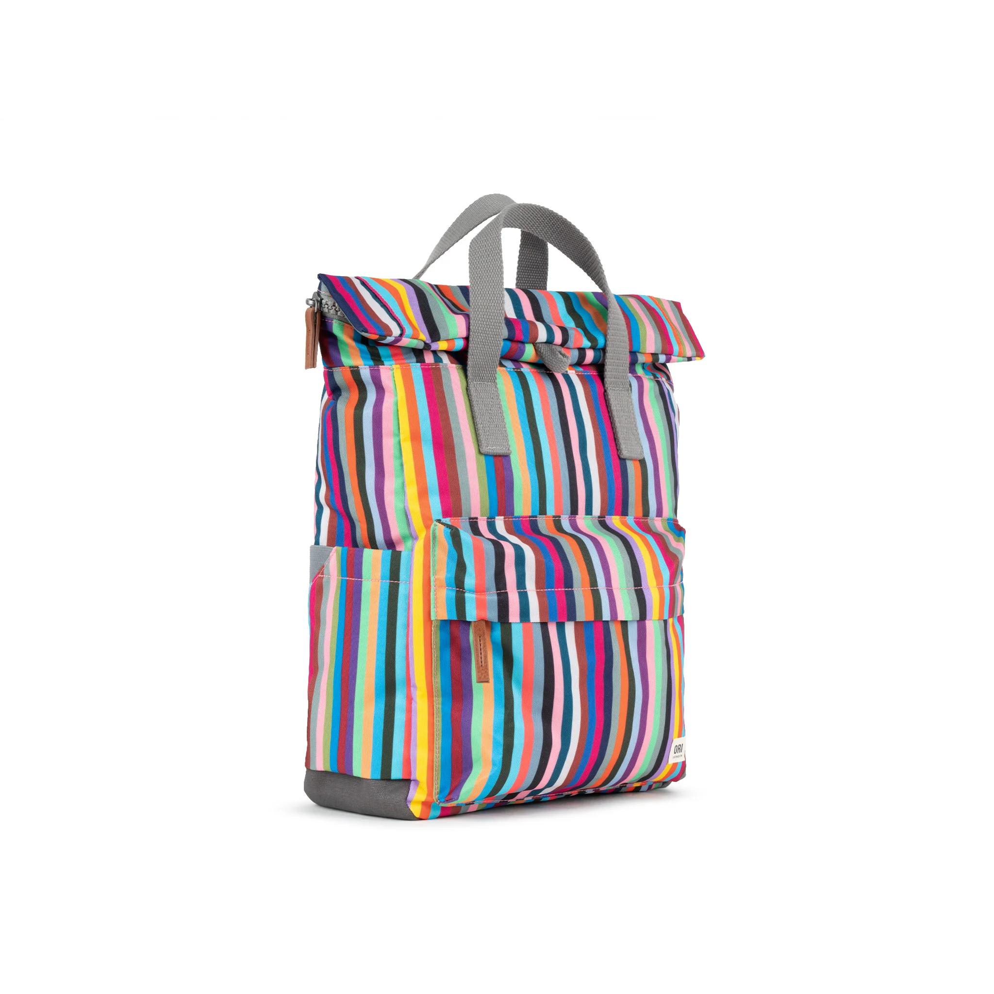 Canfield Roll Top Backpack in Multi Stripe - Image 2