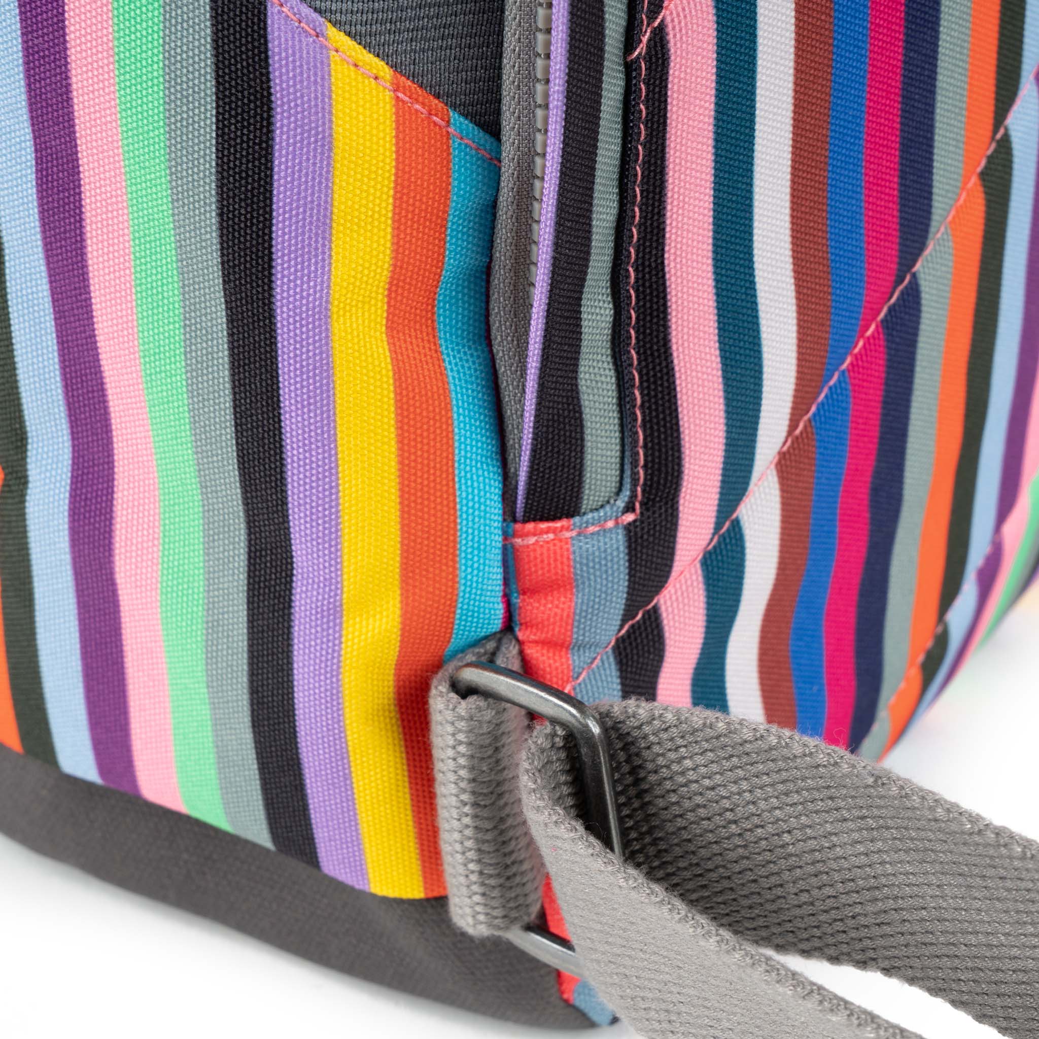 Canfield Roll Top Backpack in Multi Stripe - Image 4