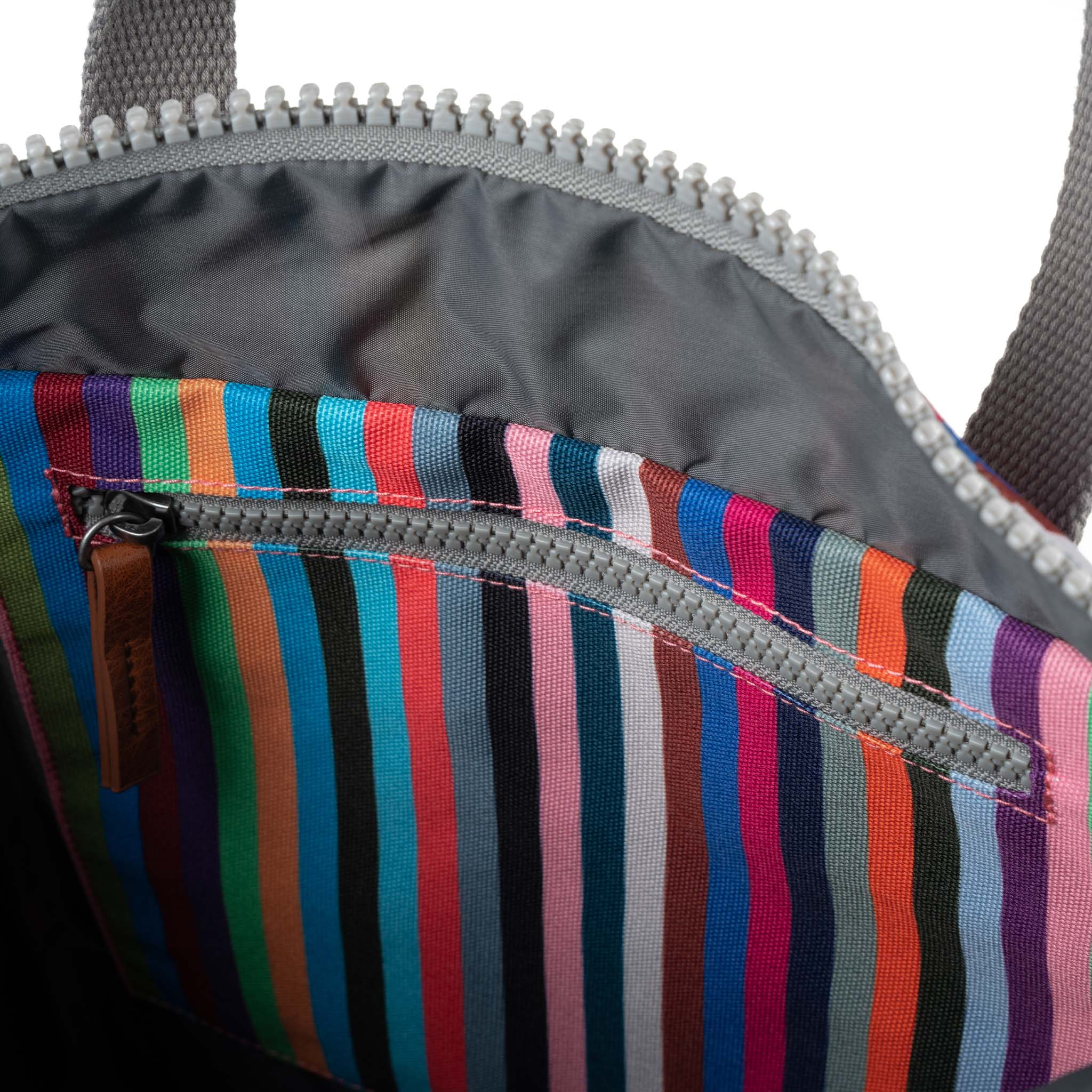 Canfield Roll Top Backpack in Multi Stripe - Image 5