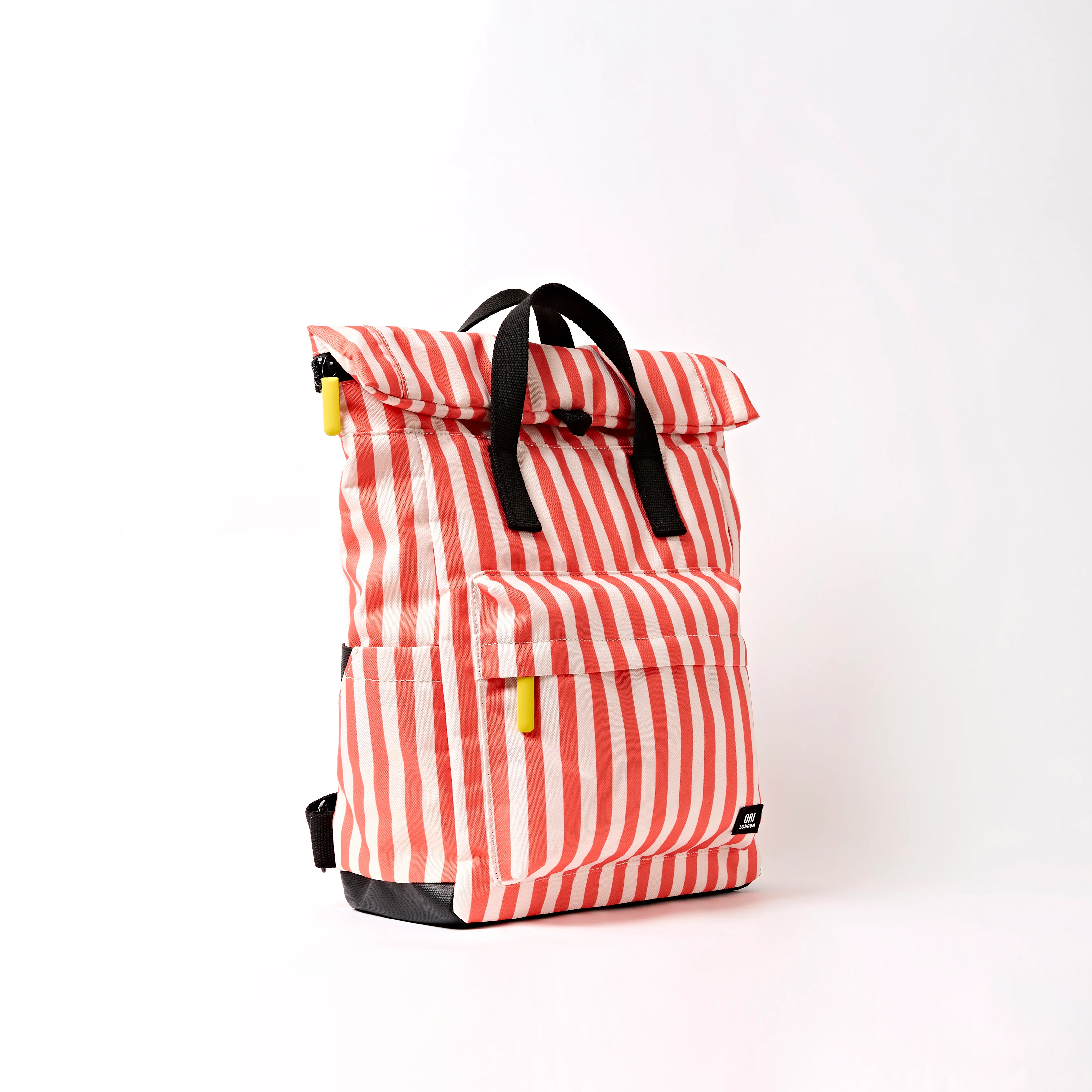 Canfield Roll Top Backpack in Coral Stripe - Image 3