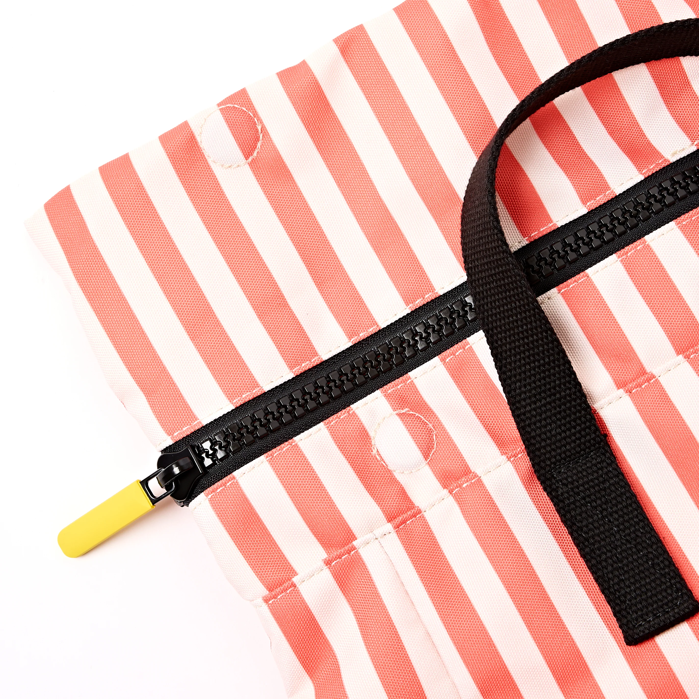 Canfield Roll Top Backpack in Coral Stripe - Image 5