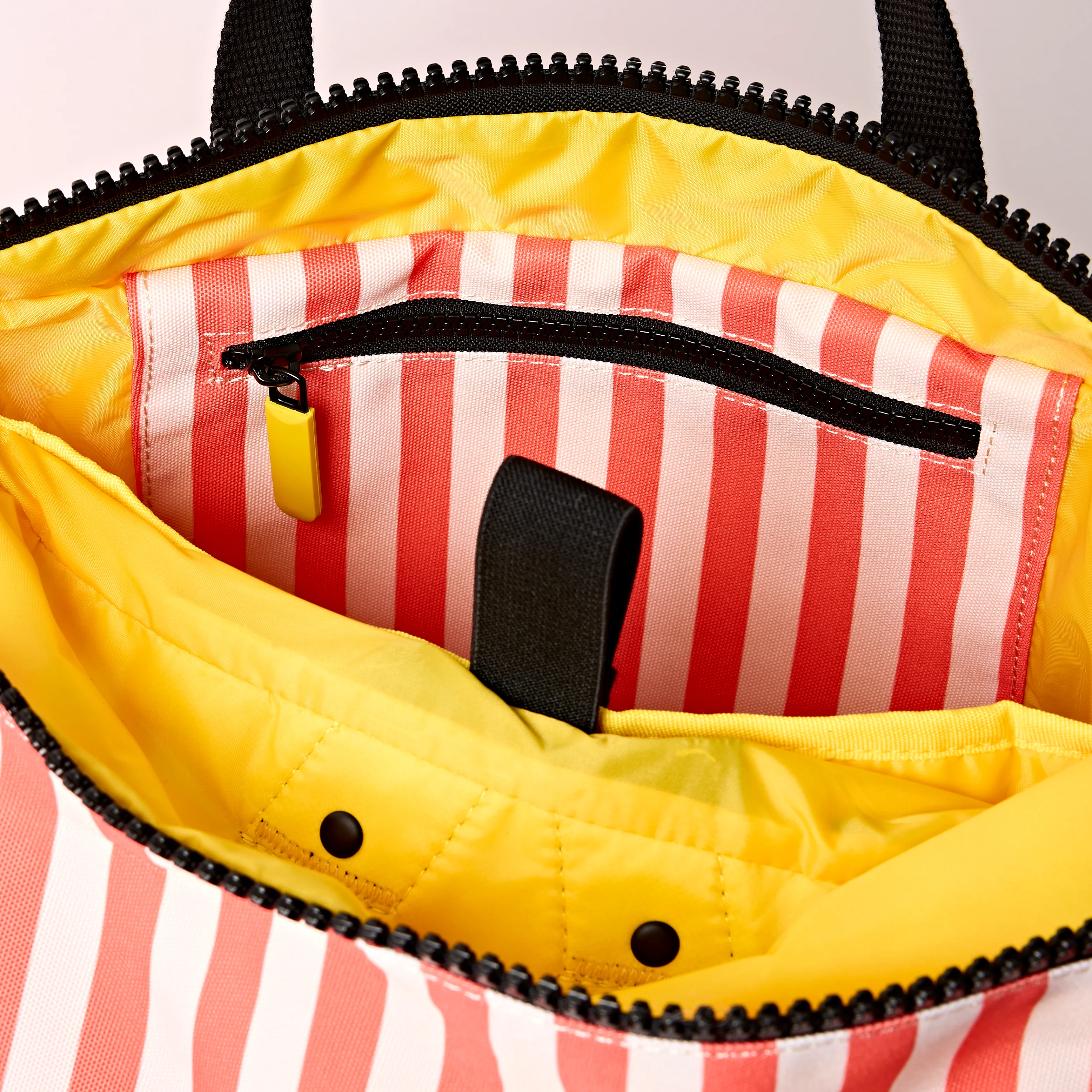 Canfield Roll Top Backpack in Coral Stripe - Image 6