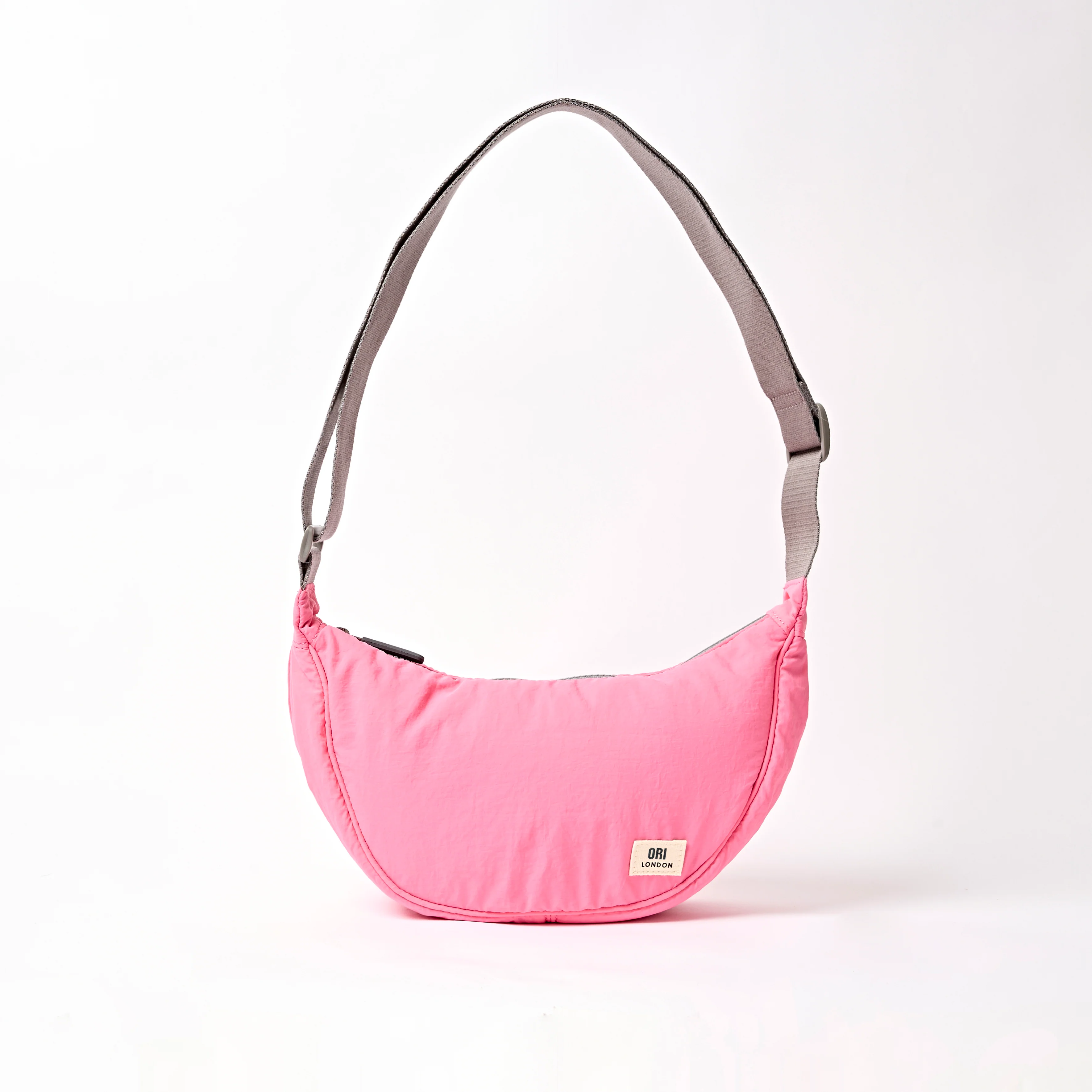 Farringdon Half Moon Bag in Pink Lemonade Taslon