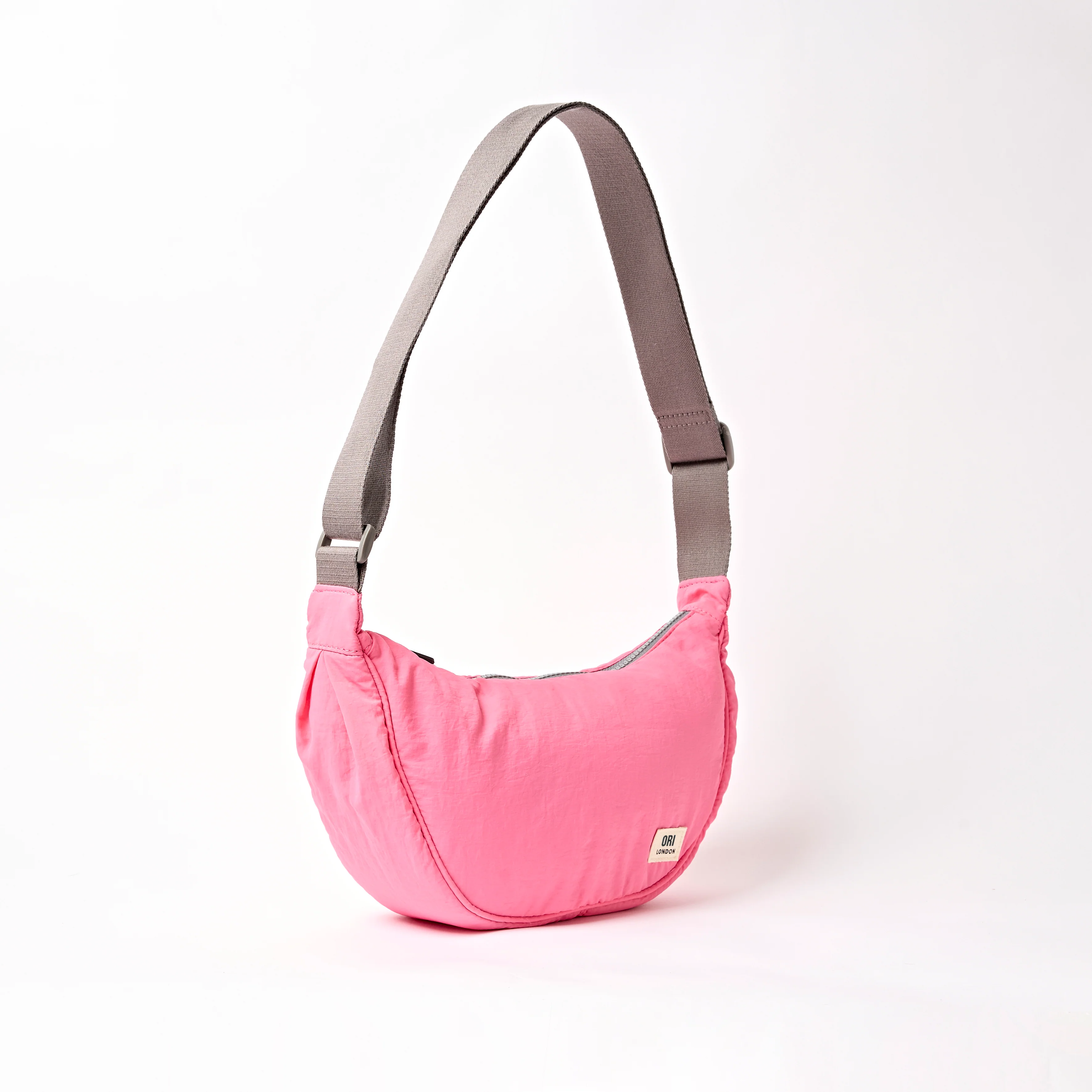 Farringdon Half Moon Bag in Pink Lemonade Taslon - Image 3