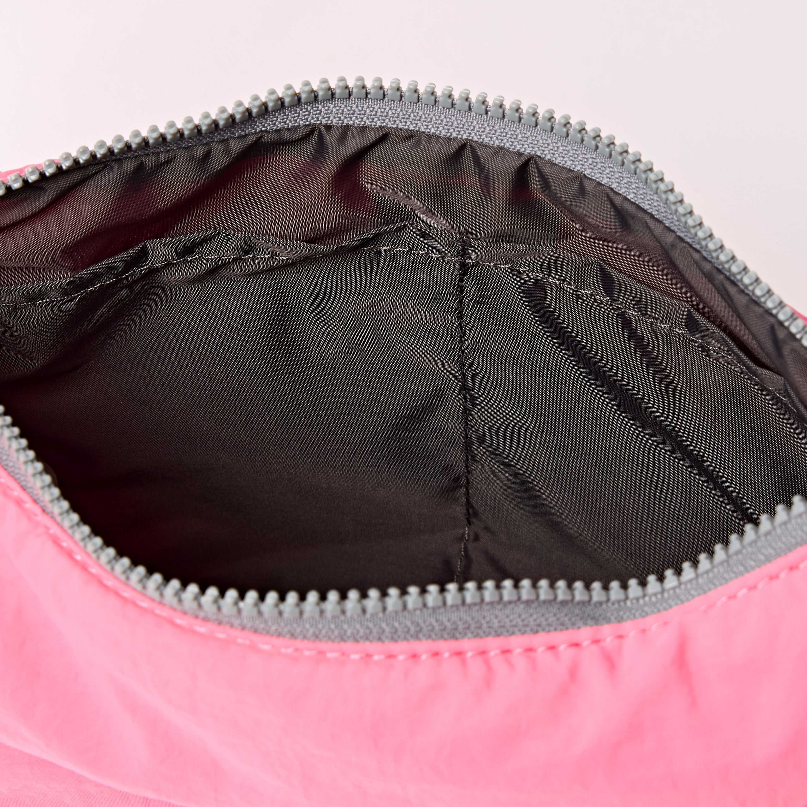 Farringdon Half Moon Bag in Pink Lemonade Taslon - Image 5