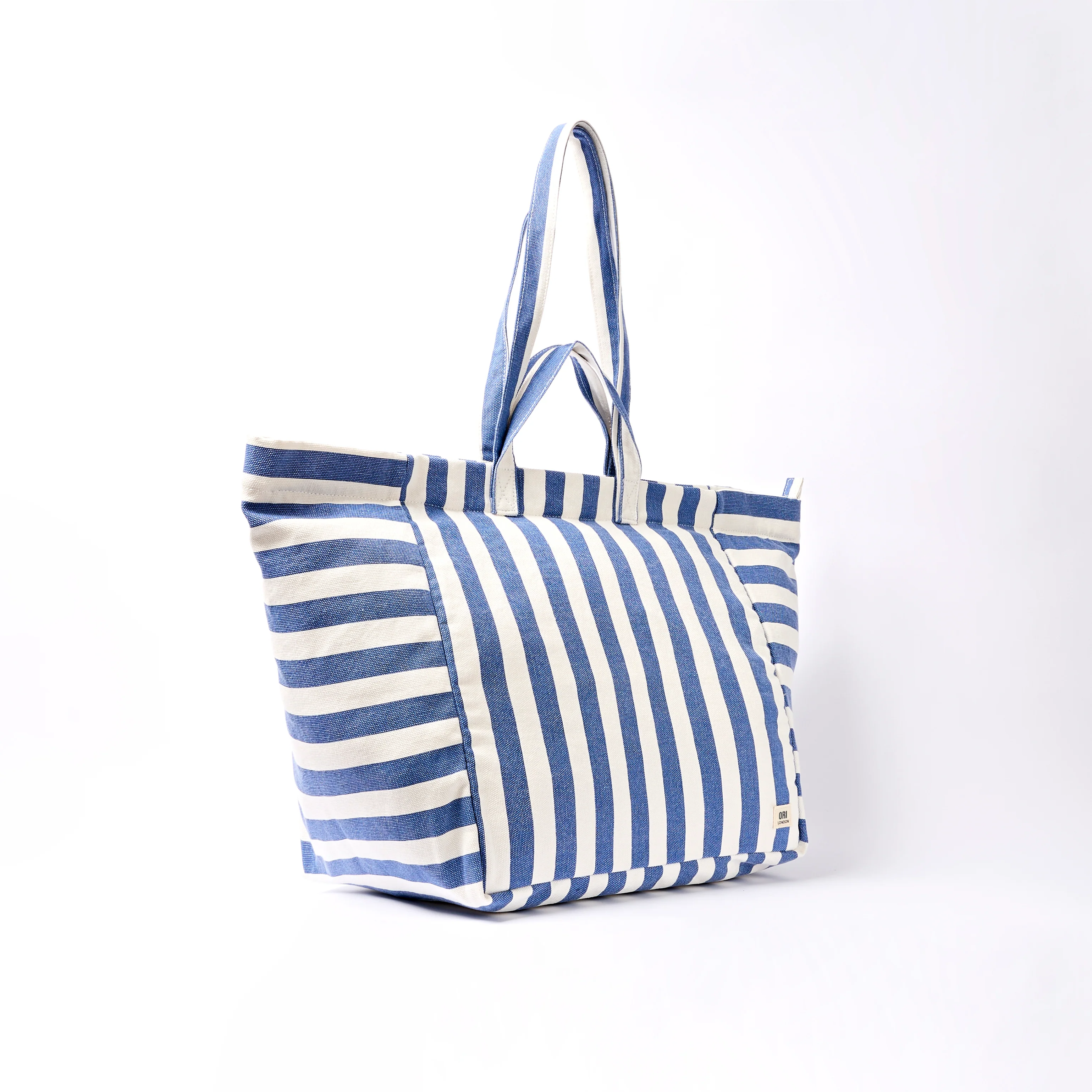 Marylebone Tote Bag in Denim Stripe - Image 3