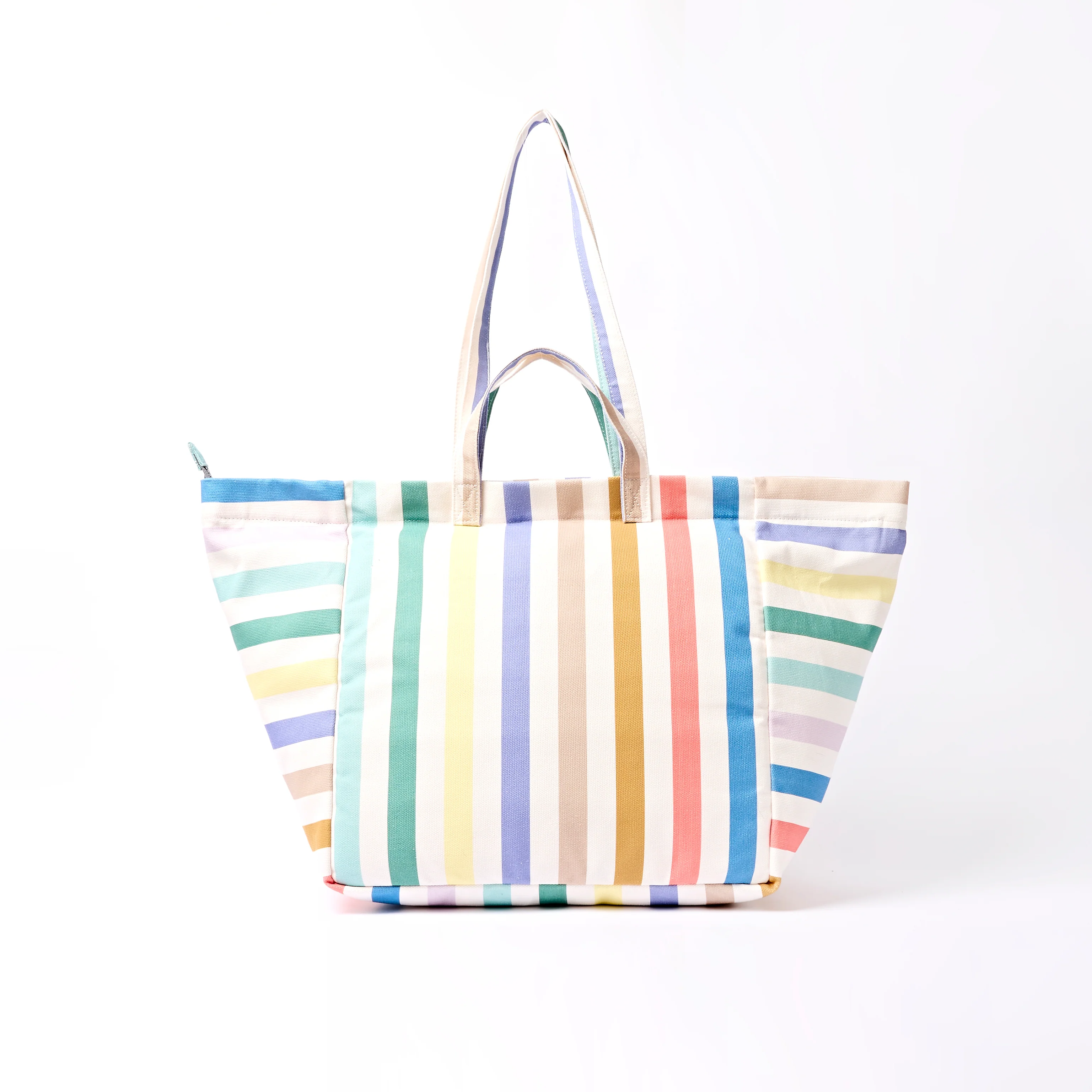 Marylebone Tote Bag in Pastel Multi Stripe - Image 4