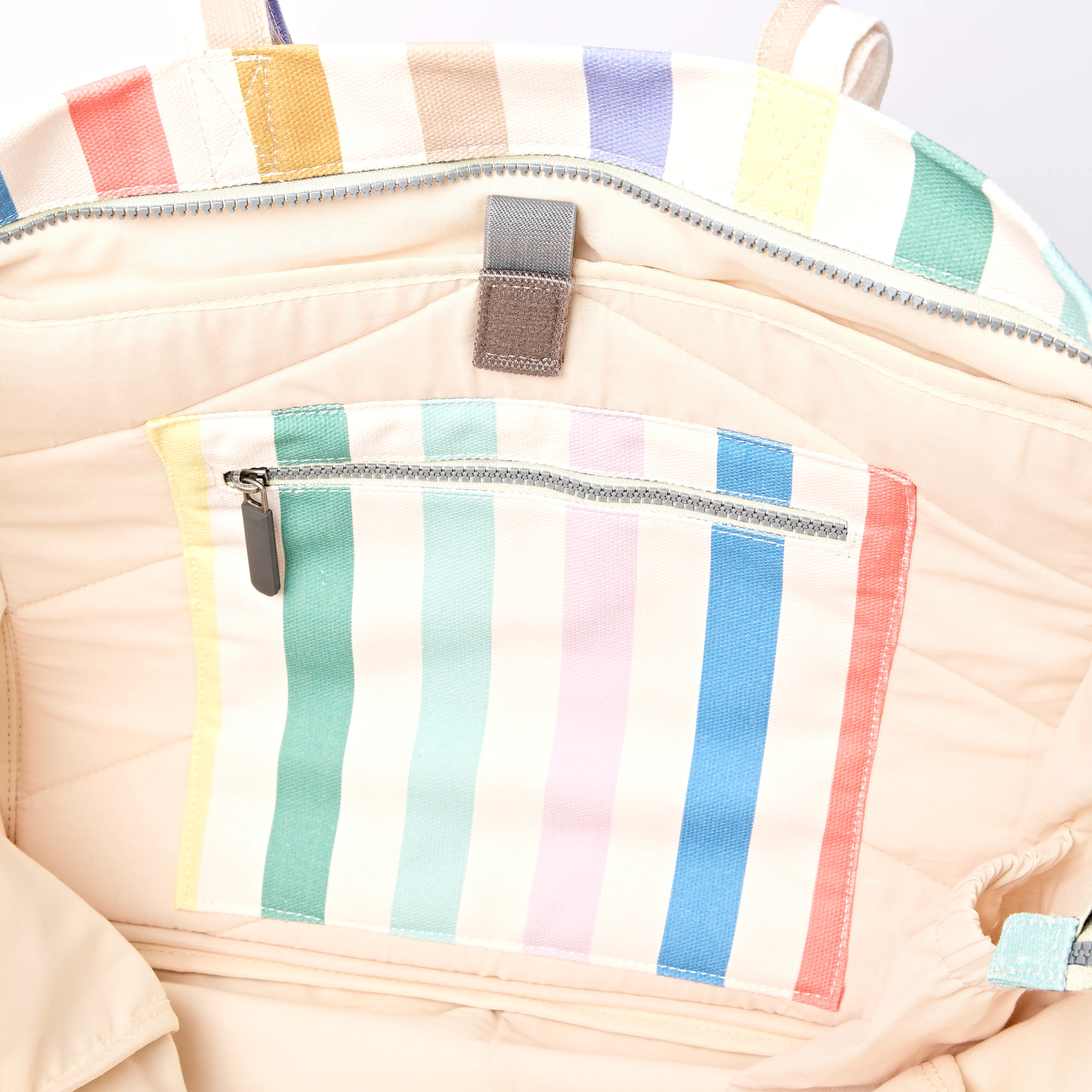 Marylebone Tote Bag in Pastel Multi Stripe - Image 5