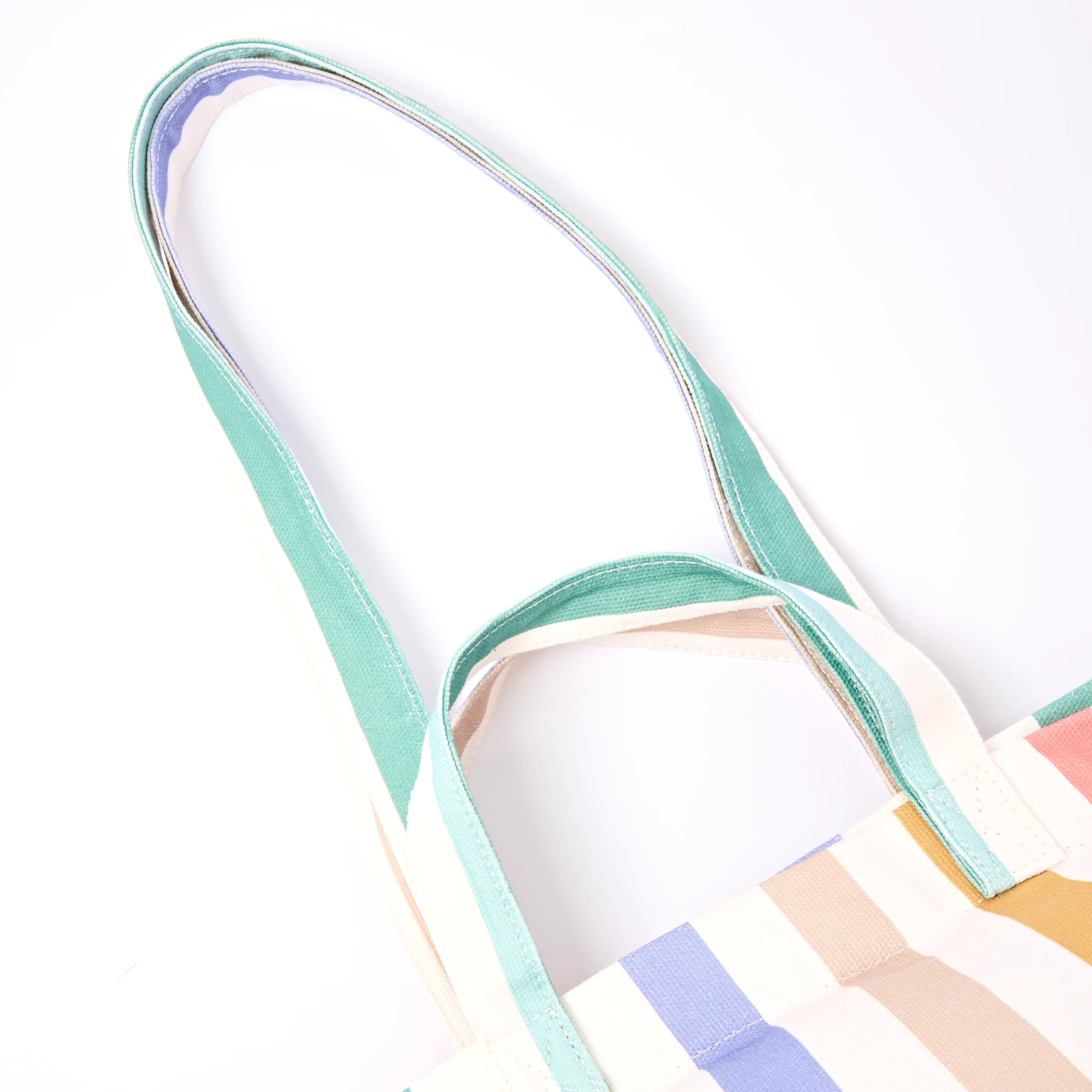 Marylebone Tote Bag in Pastel Multi Stripe - Image 6