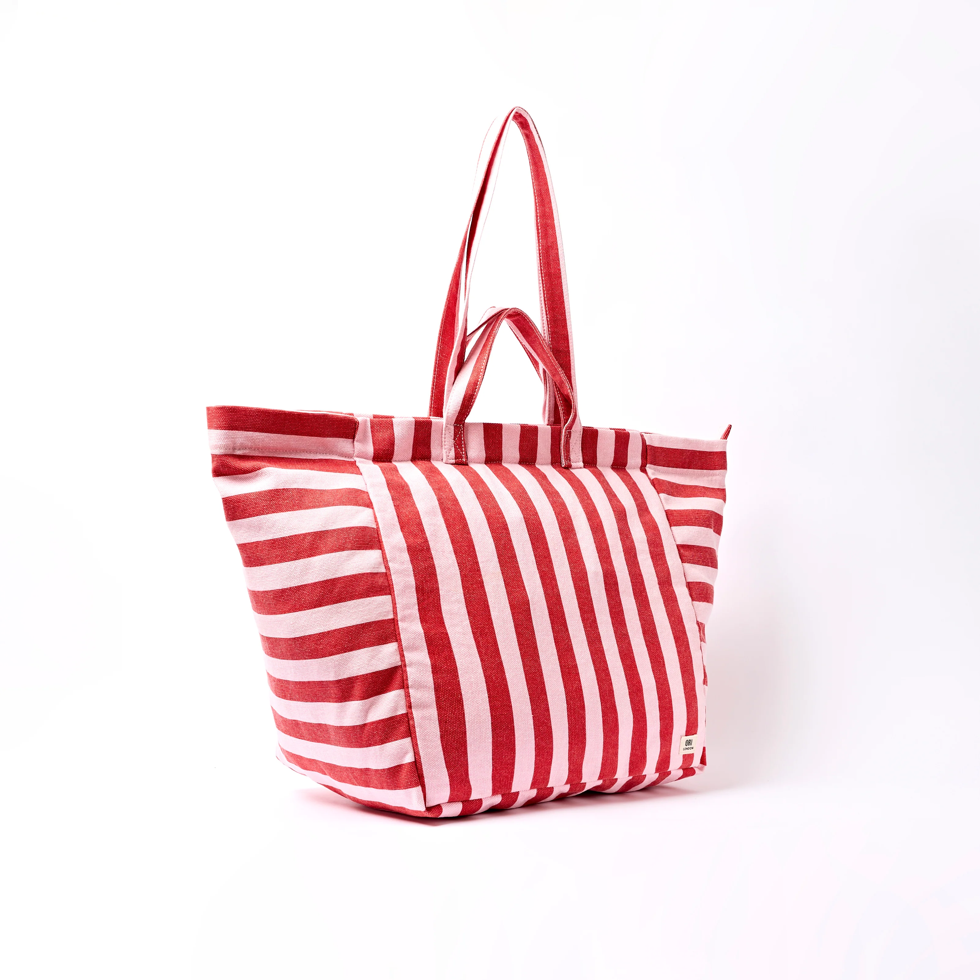 Marylebone Tote Bag in Strawberry Stripe - Image 3