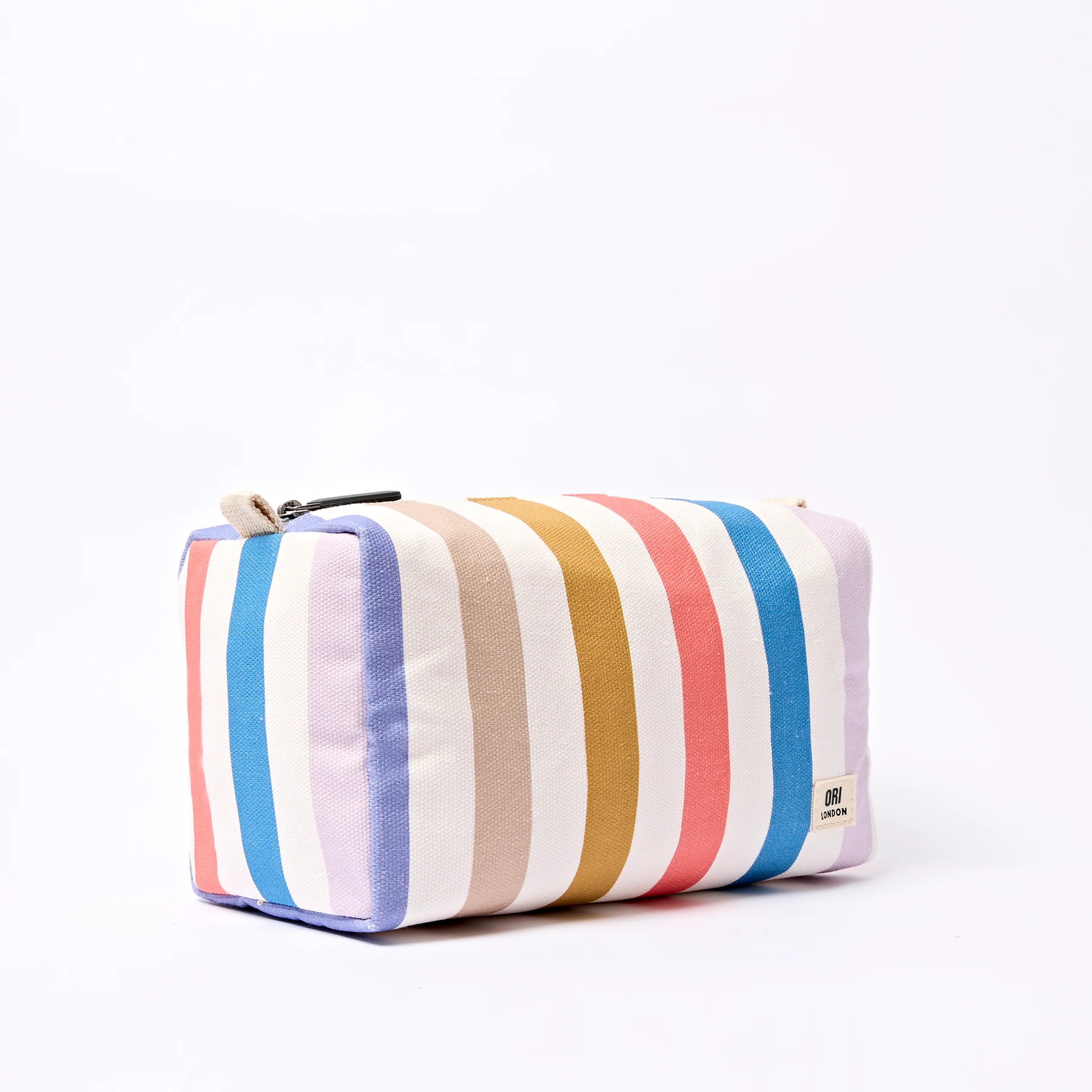 Mayfair Wash Bag in Pastel Multi Stripe - Image 2