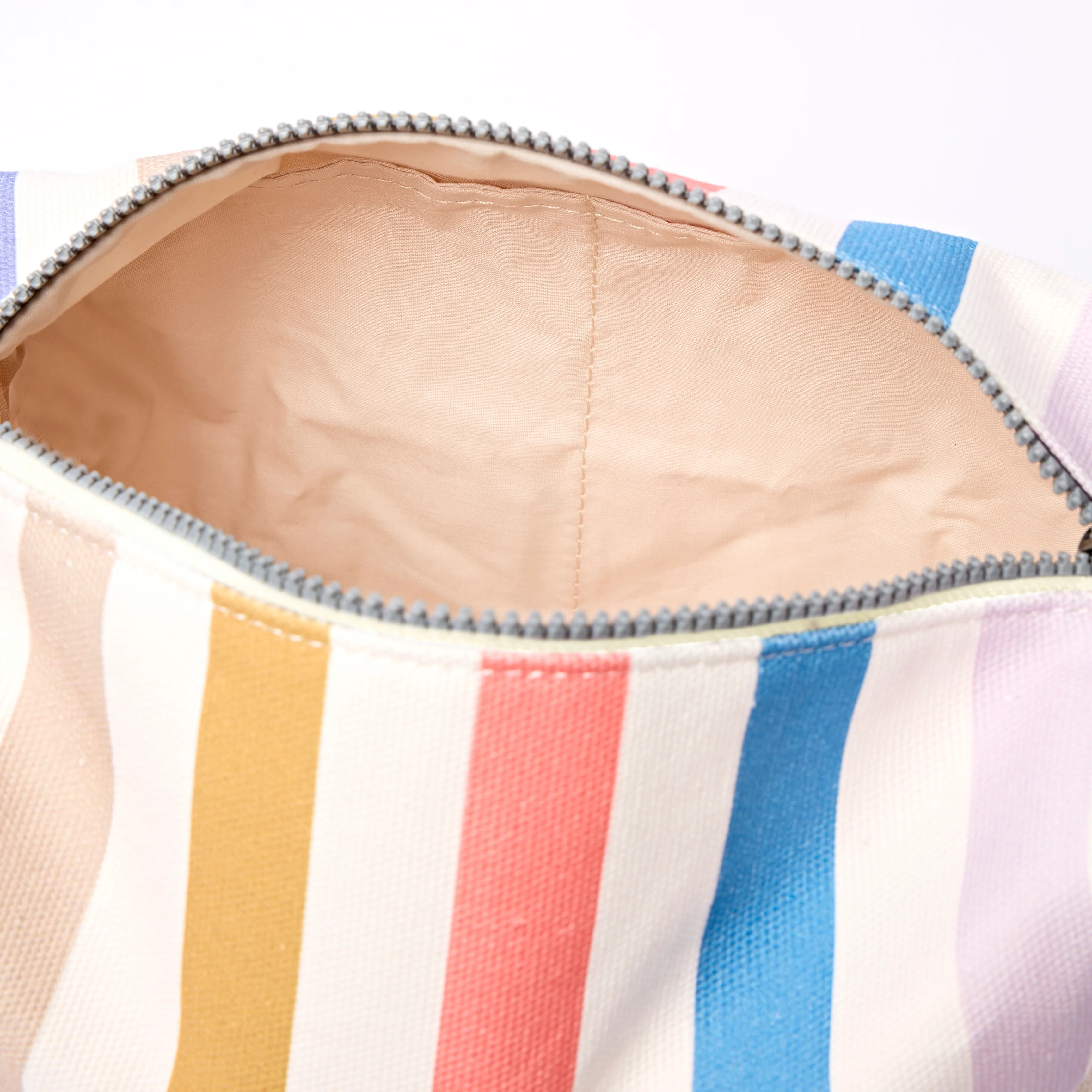 Mayfair Wash Bag in Pastel Multi Stripe - Image 4