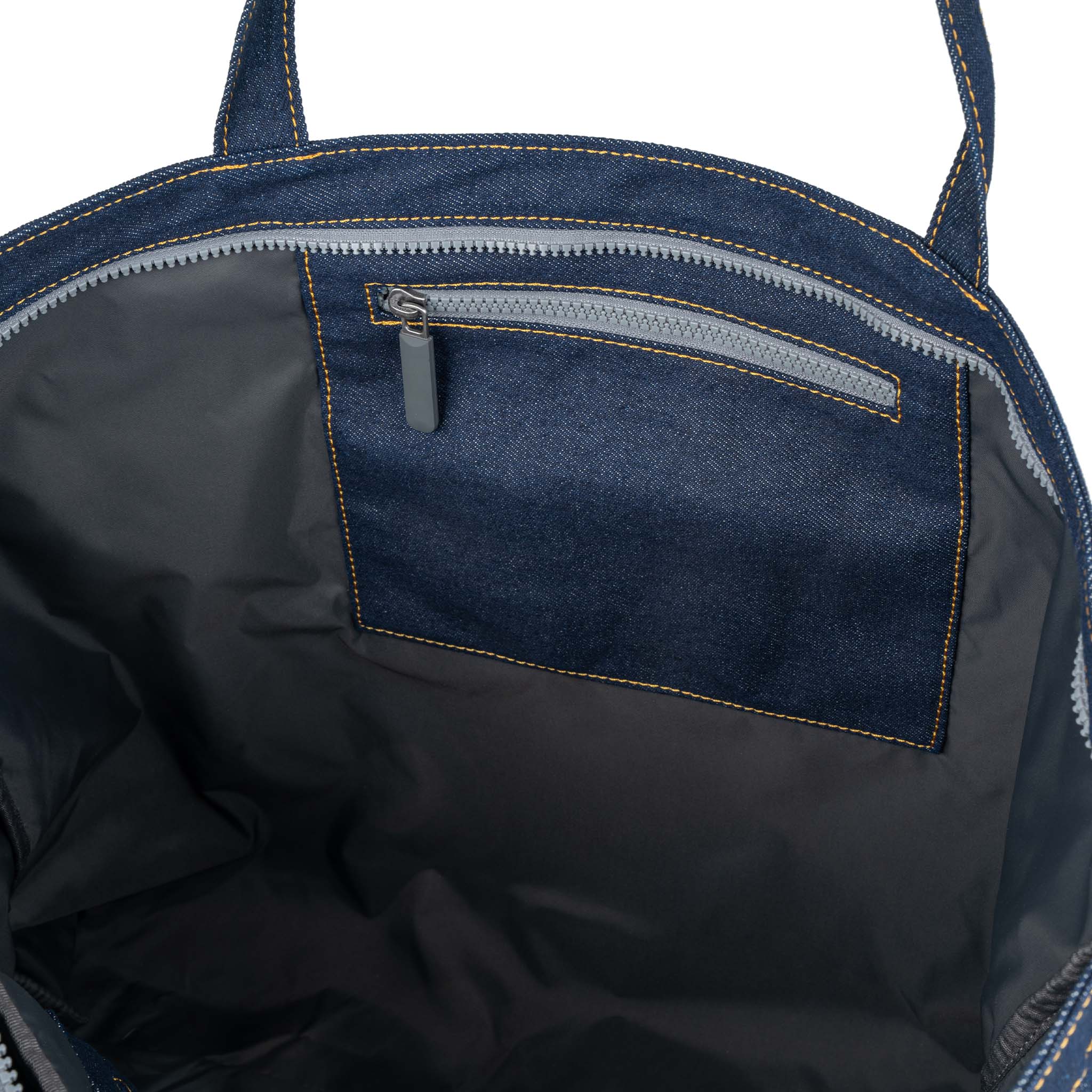 Portobello Tote Bag in Dark Wash Denim - Image 4