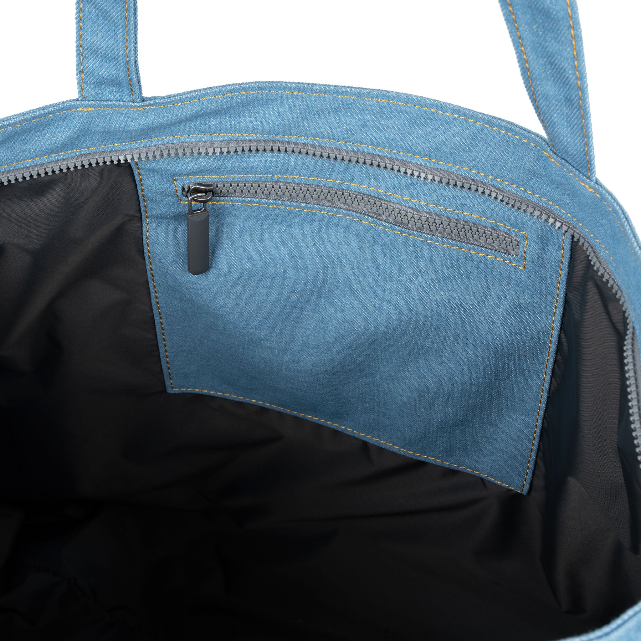 Portobello Tote Bag in Light Wash Denim - Image 4