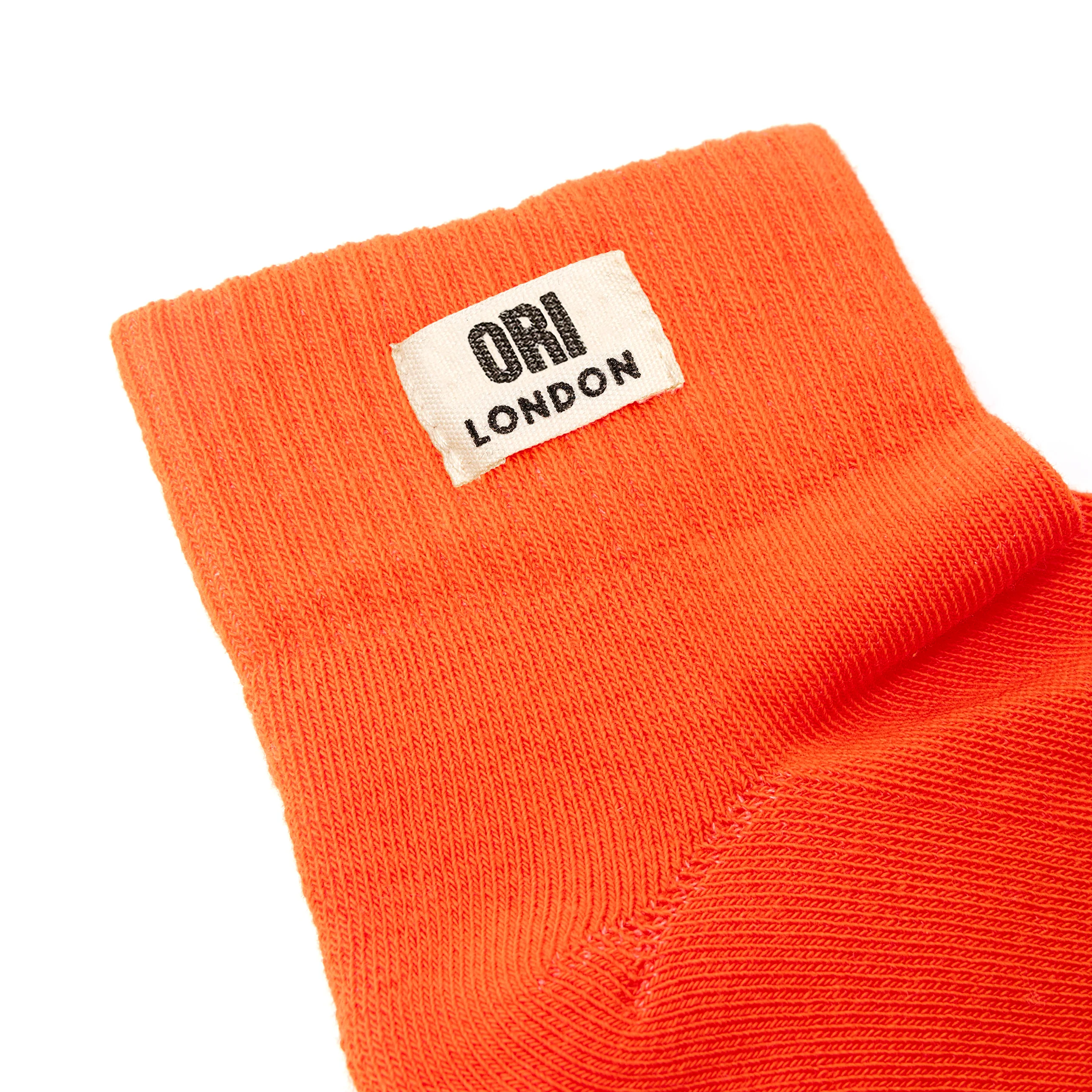 Wembley Ankle Socks for Women in Jaffa Orange - Image 2